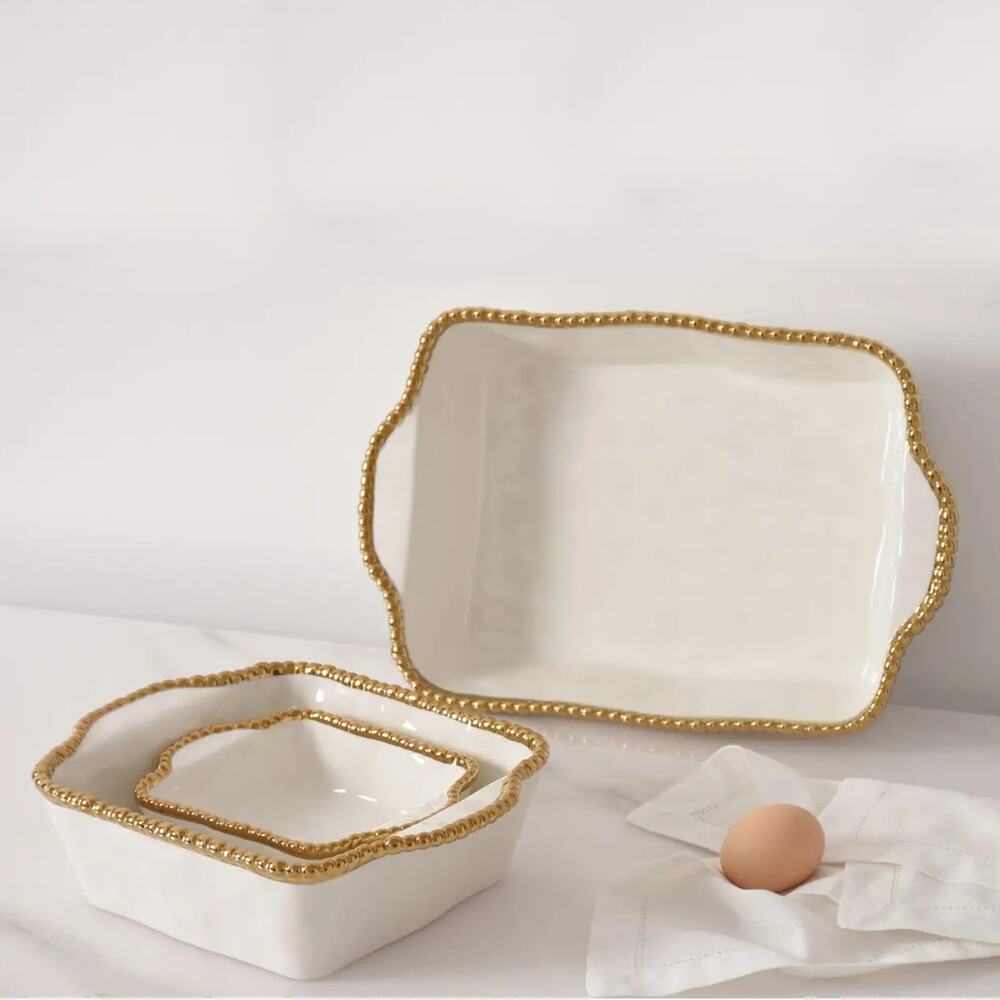 PAMPA BAY Golden Salerno 11" X 9" Rectangular Baking Dish - Picture 4 of 11